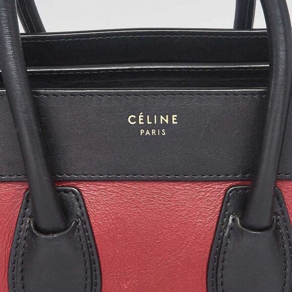 Celine Tricolor Leather/Suede Micro Luggage Tote Bag - Picture 8 of 12